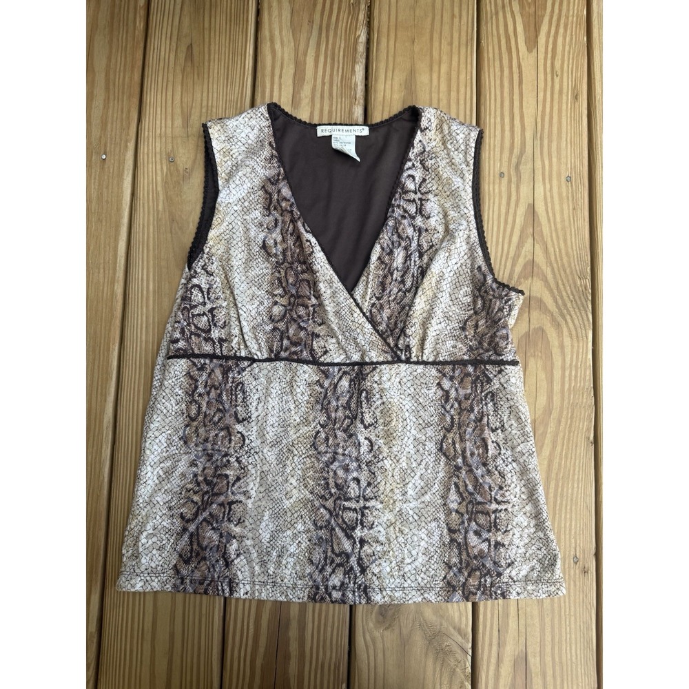 Vintage Y2K Requirements Snakeskin Print Babydoll Tank Coquette Going Out Large